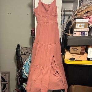 Elegant Pink Sleeveless Dress